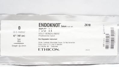 Ethicon ZK10 0 Endoknot PDS II Stre ST-3 Taper, Straight 22mm, 42inch (x)